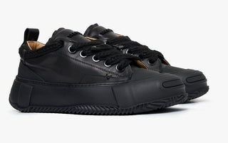 Valabasas "VISION" BLACK LEATHER LOW TOP SHOES