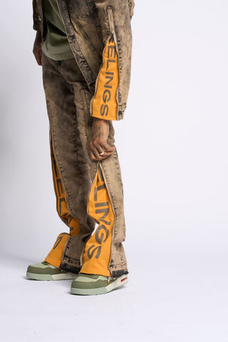 PHEELINGS WITHDRAWN STACKED DENIM (BROWN)