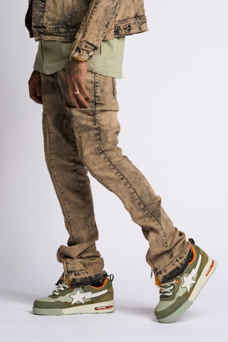PHEELINGS WITHDRAWN STACKED DENIM (BROWN)