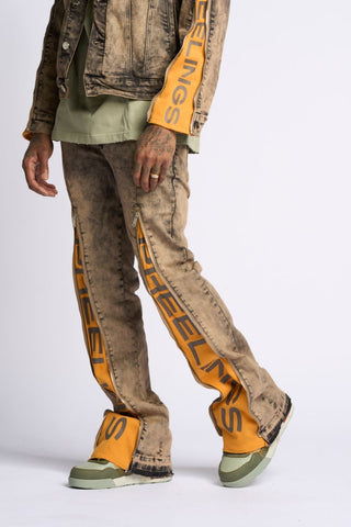 PHEELINGS WITHDRAWN STACKED DENIM (BROWN)
