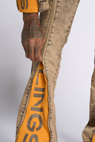 PHEELINGS WITHDRAWN STACKED DENIM (BROWN)