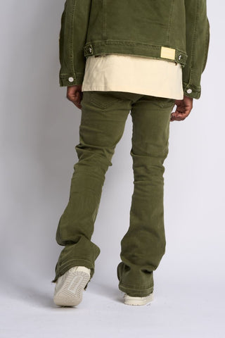 PHEELINGS WITHDRAWN STACKED DENIM (OLIVE)