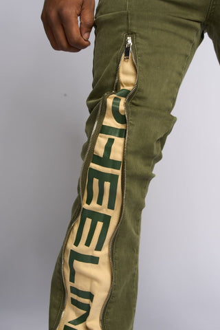 PHEELINGS WITHDRAWN STACKED DENIM (OLIVE)