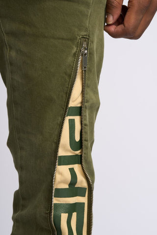 PHEELINGS WITHDRAWN STACKED DENIM (OLIVE)