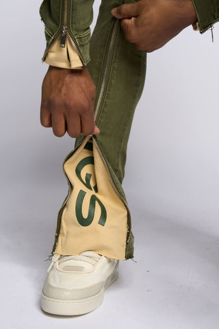 PHEELINGS WITHDRAWN STACKED DENIM (OLIVE)