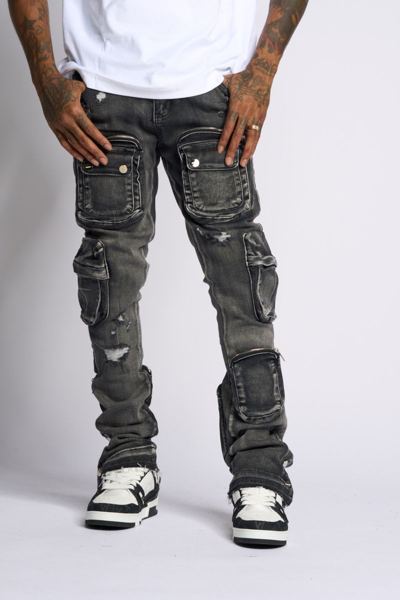 PHEELINGS JOURNEY TO GREATNESS FLARE STACK DENIM (BLACK) – The Shop 147