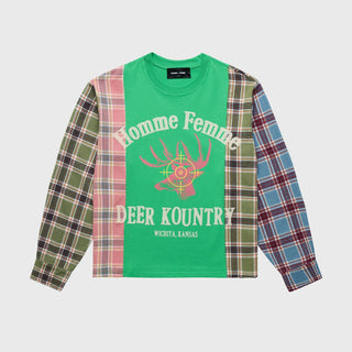 Homme Femme Deer Country Flannel Tee