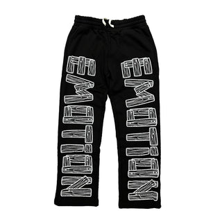 MIXED EMOTIONS Black “Artist” sweatpants