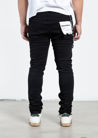 Midnight Black “Onyx Chain” Skinny Jean (No Distressed)