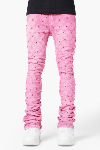 GUAPI Vintage Pink Embellished Denim (Vintage Pink)
