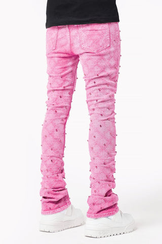 GUAPI Vintage Pink Embellished Denim (Vintage Pink)