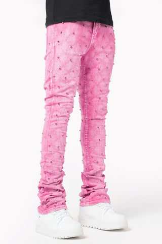 GUAPI Vintage Pink Embellished Denim (Vintage Pink)