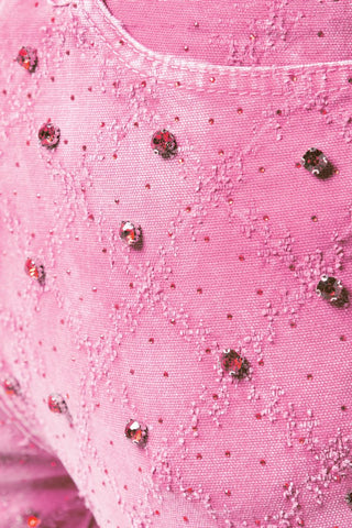 GUAPI Vintage Pink Embellished Denim (Vintage Pink)