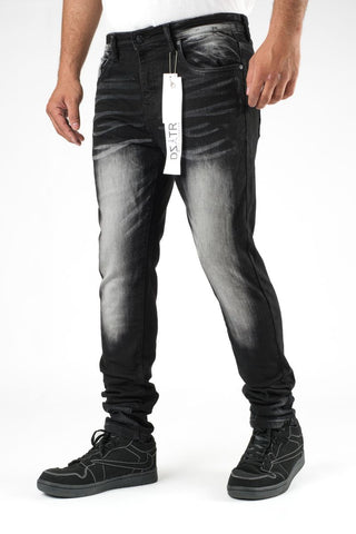 DZTR SUPER STRETCH DENIM - SLIM FIT - CHEVRON WASH