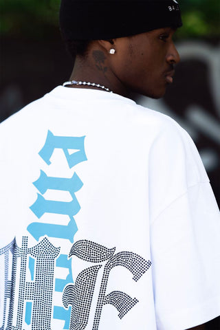 MIXED EMOTIONS White Angel Rhinestone Tee