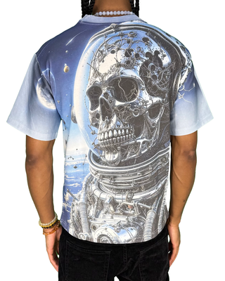 Chasin Worldwide Astro Skull T-Shirt (ACID WASH LT BLUE)