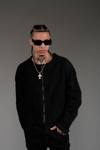 Vicious SKELETON CHENILLE PATCH DENIM JACKET