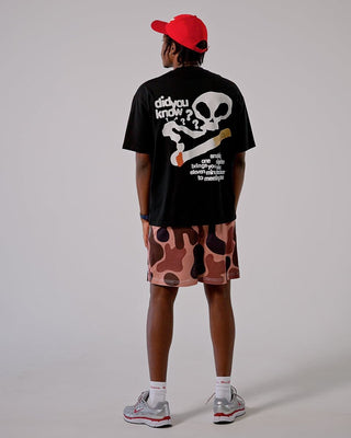 Red Letters Camo Mesh Shorts - Mud