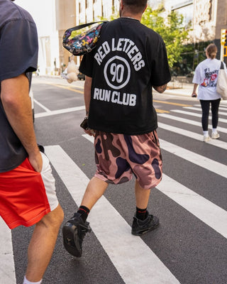 Red Letters Camo Mesh Shorts - Mud