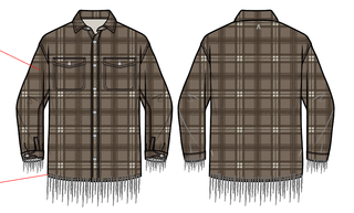 Aologne "LONELY PATH" FLANNEL (BROWN)