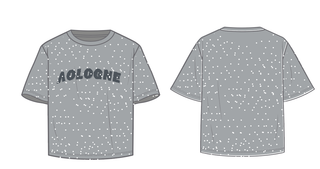 Aologne "MOON LIGHT" SS TEE (GREY)
