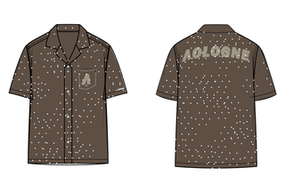 Aologne "LIGHT THE WAY" BUTTON UP (BROWN)