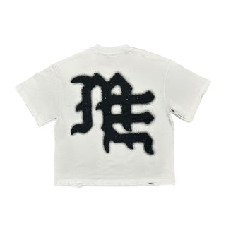 MIXED EMOTIONS White End Rhinestone Tee