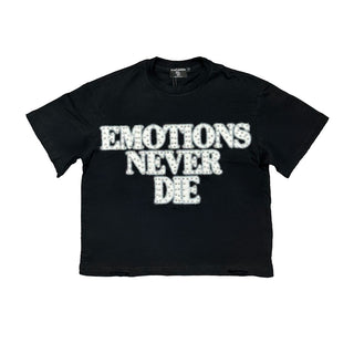 MIXED EMOTIONS Black End Rhinestone Tee