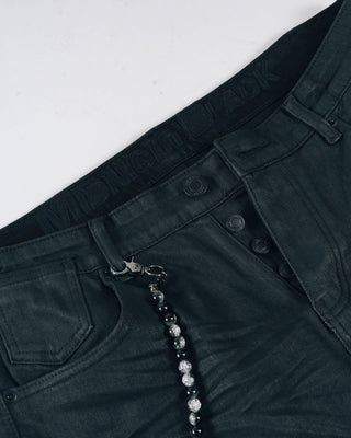 Midnight Black “Onyx Chain” Skinny Jean (distressed)
