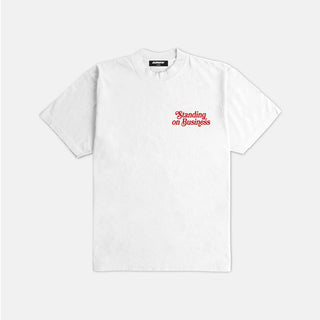 Outrnk Stand On Business Embroidered Ultra Heavyweight T-shirt (White)