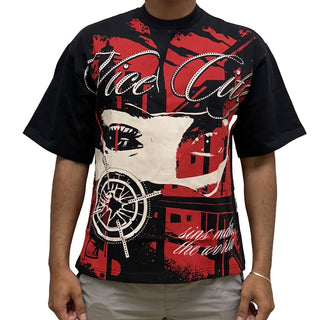 Chasin Worldwide Vice City T-Shirt (BLACK-RHIMESTONES)