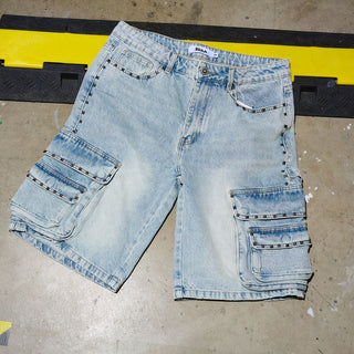 DUAA NOBLE BLUE CARGO DENIM SHORT
