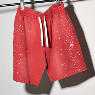 DUAA LOVE RED STONE SWEAT SHORT