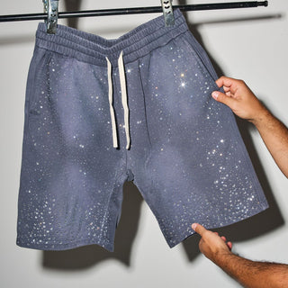 DUAA SUCCESS NAVY STONE SWEAT SHORT