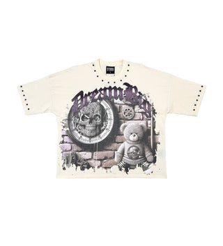 Stray wide & crop fit tee (NATURAL)