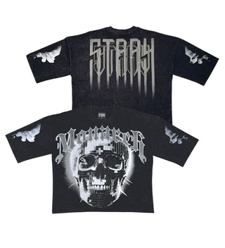 Stray 3/4 sleeve tee (BLACK)