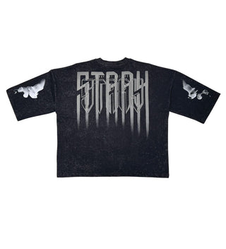 Stray 3/4 sleeve tee (BLACK)