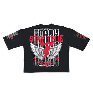Stray 3/4 sleeve tee (BLACK)
