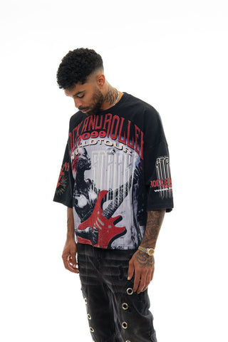 Stray 3/4 sleeve tee (BLACK)