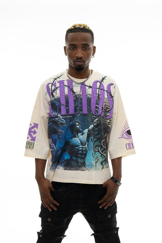 Stray 3/4 sleeve tee (NATURAL)