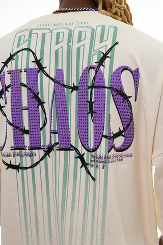 Stray 3/4 sleeve tee (NATURAL)