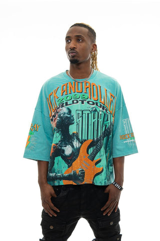 Stray 3/4 sleeve tee (TEAL)