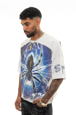Stray wide & crop fit tee (LIGHT GREY)
