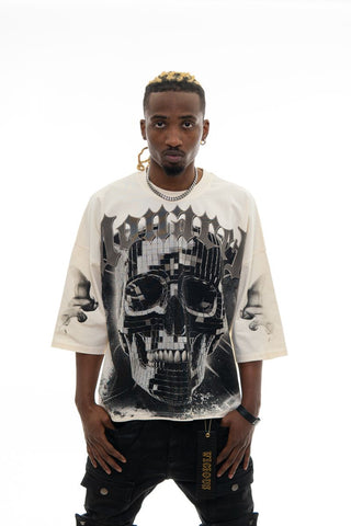 Stray 3/4 sleeve tee (NATURAL)