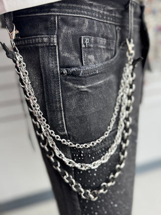 DRUNZ METAL BLK WALLET CHAIN