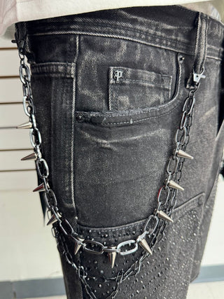 DRUNZ BLACK SPIKE WALLET CHAIN
