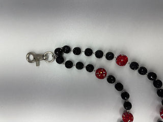 DRUNZ BLCK RED W DOTS WALLET CHAIN