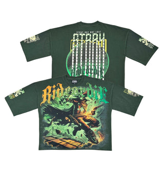 Stray Ride or die 3/4 sleeve tee (Dark Green)