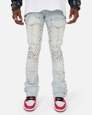 PREME STACKED FLARE (INDIGO)