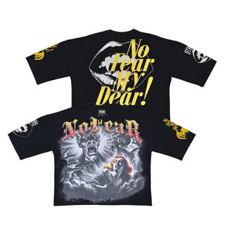 Stray No fear 3/4 sleeve tee (Black)